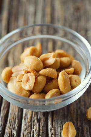 salted roasted peanuts in a bowl