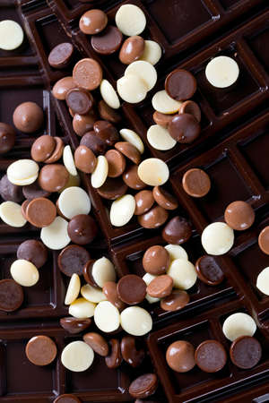white, milk and dark chocolate