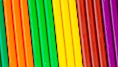 new colorful plasticine isolated on whiteの写真素材