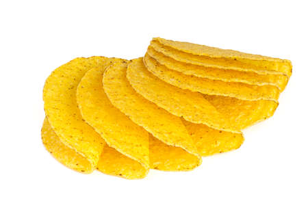 taco shells isolated on white