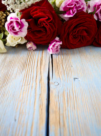 beautiful rose and carnation bouquetの写真素材