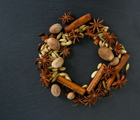 aromatic winter spicesの写真素材