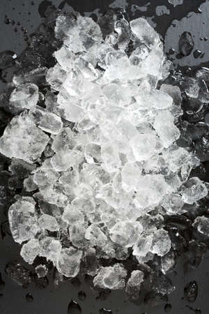 ice on black surfaceの写真素材