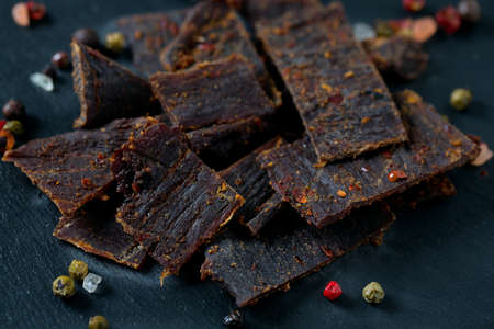 spicy beef jerkyの写真素材