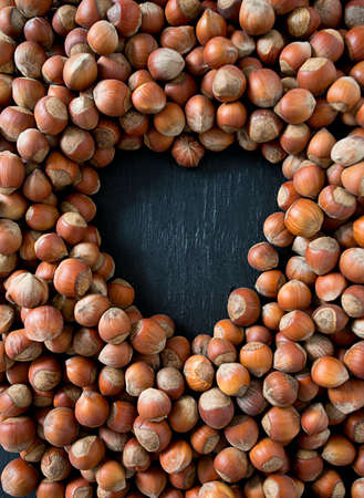 hazelnut backgroundの写真素材