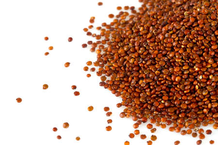 red quonoa on white backgroundの写真素材