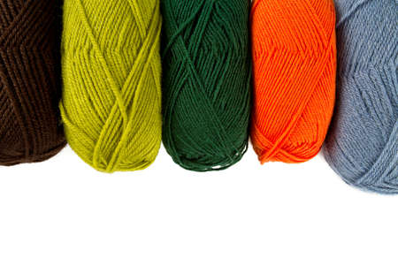 colorful wool yarn rolls