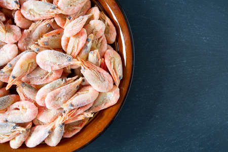 frozen shrimps の写真素材