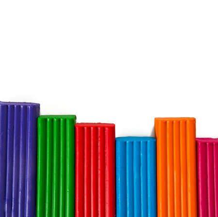 modeling clay isolated on white backgroundの写真素材