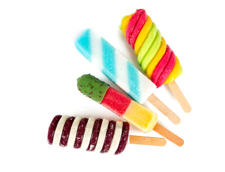 colorful ice pop  isolated on white background