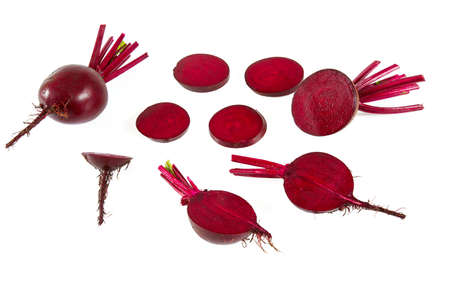 fresh beetroot isolated on white