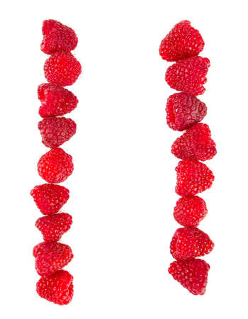 raspberries isolated on white