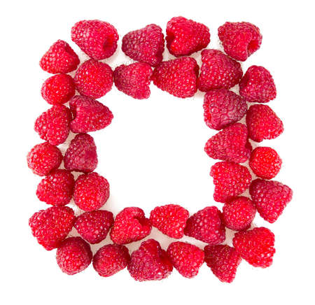 raspberries isolated on white