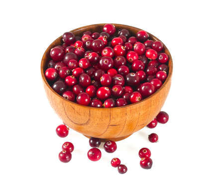 cranberries isolated on whiteの写真素材