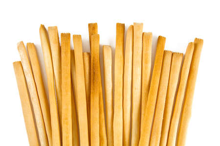bread sticks isolated on white