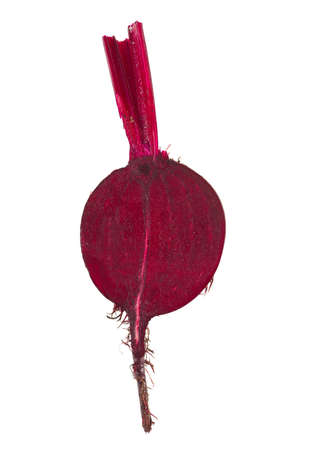 fresh beetroot isolated on whiteの写真素材
