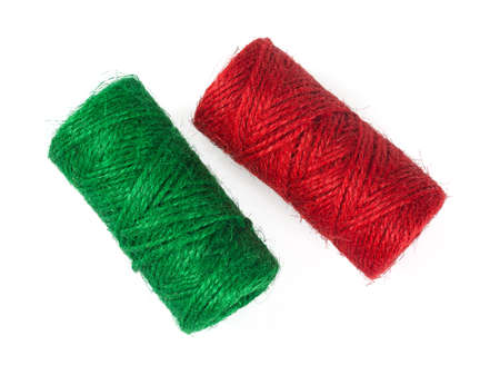 natural ro[pe isolated on whiteの写真素材