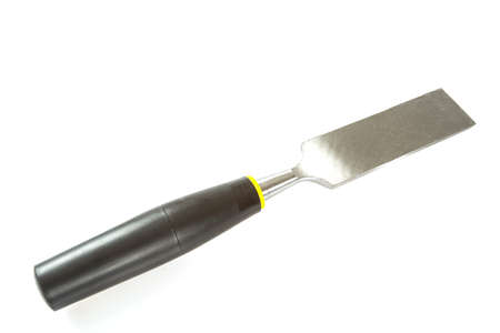carpenter's chisel isolated on white backgroundの写真素材