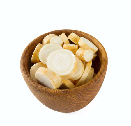 parsnip isolated on whiteの写真素材