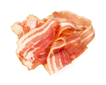 bacon isolated on white