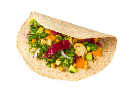 vegetarian wholegrain tortilla wrapsの写真素材