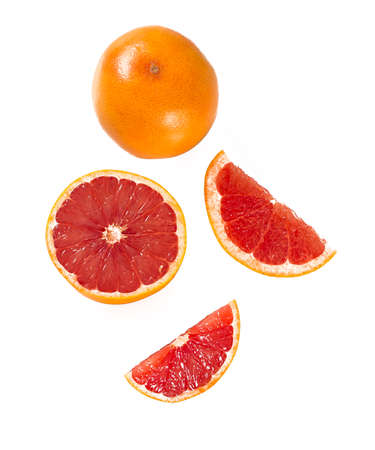 grapefruit isolated on whiteの写真素材