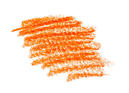orange crayon paintの写真素材