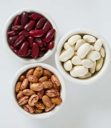 bean assortment isolated on white