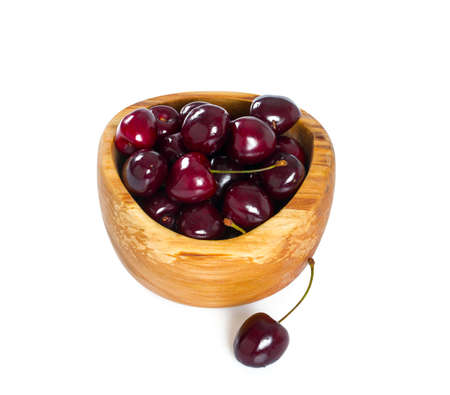 cherry isolated on whiteの写真素材