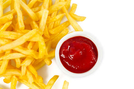 French fries isolated on white