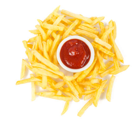 French fries isolated on white