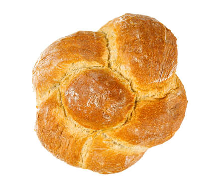 Fresh bread isolated on white