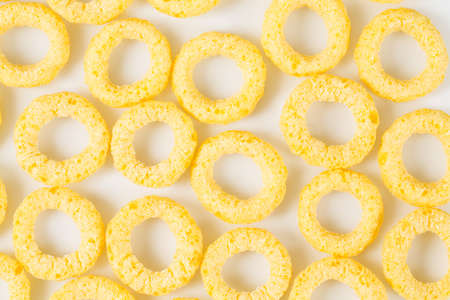 Corn rings isolated on white