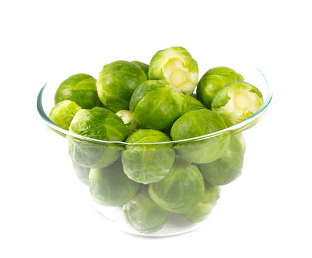 Brussels cabbage on a white background