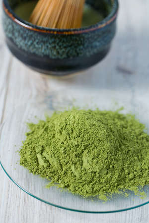 Matcha fine powdered green teaの写真素材