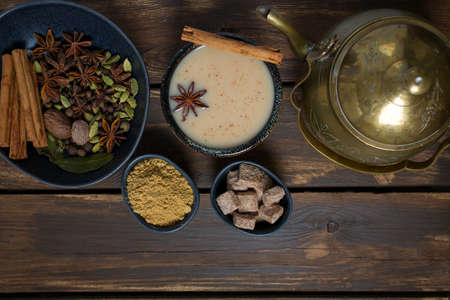 masala tea with different spices