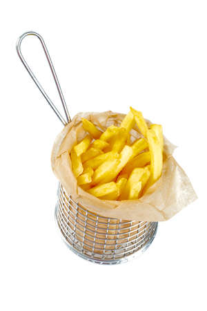 French fries isolated on whiteの写真素材
