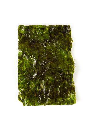 seaweed chips isolated on whiteの写真素材