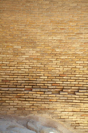 yellow brick wall, part of spanish castle