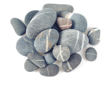pebbles isolated on white background