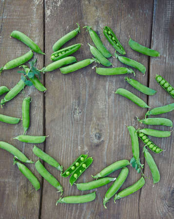 fresh herbs on wooden surface