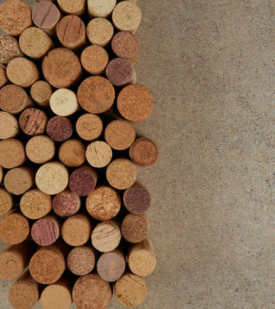 wine corks on granite surfaceの写真素材