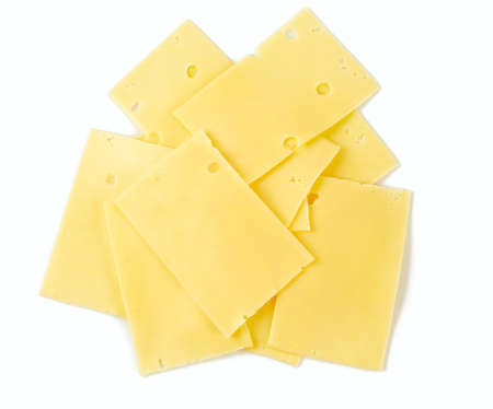 holland cheese isolated on white backgroundの写真素材