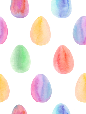 Watercolor Easter eggs seamless patternの写真素材