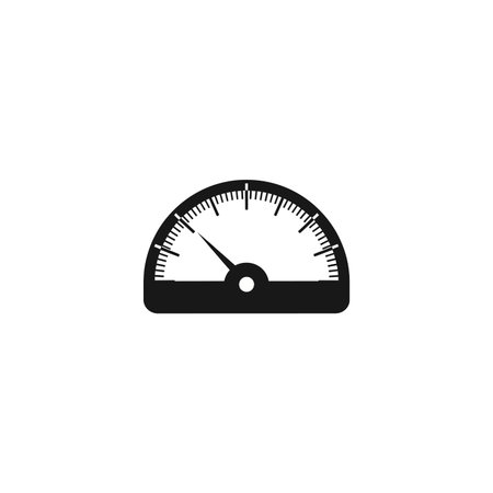 Speedometer icon in flat style. Speedometer vector illustration on white isolated background....