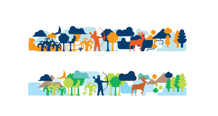 Wildlife tale illustrationのイラスト素材