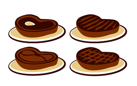 Steak icon setのイラスト素材