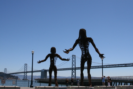 Iron sculptures in San Franciscoの写真素材