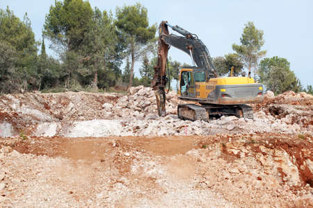 Rock Breaker in Actionの写真素材