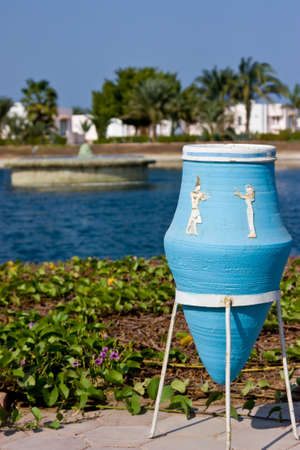 Unusual refuse bun, decorated with national Egypt motivesの写真素材